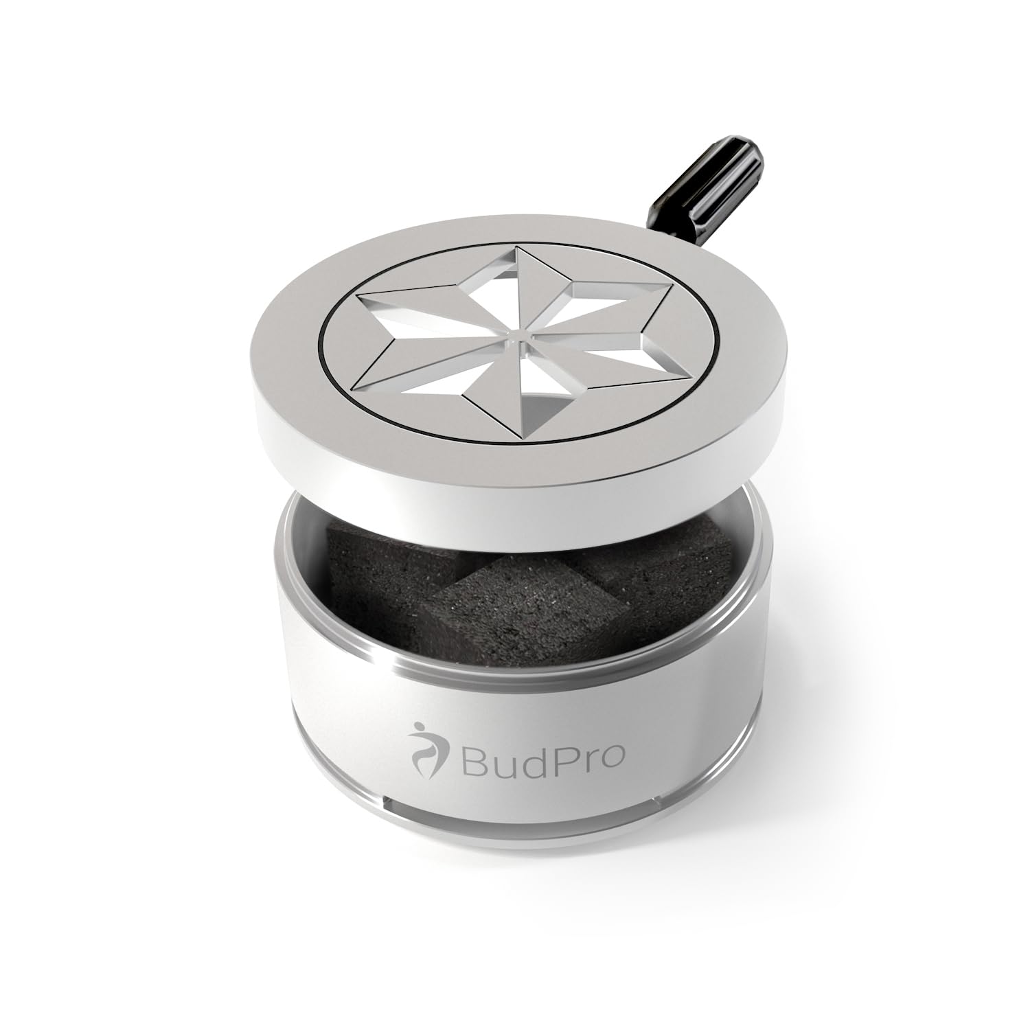 BudPro ProH3 coal saver extends charcoal life for longer sessions.