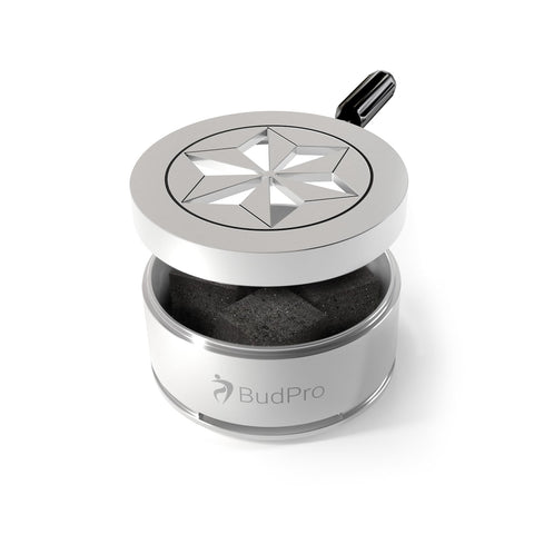 BudPro ProH3 coal saver extends charcoal life for longer sessions.