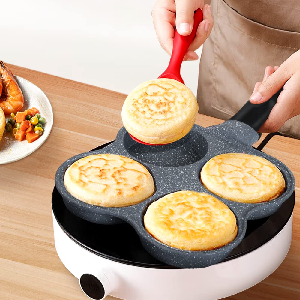 Buecmue four egg capacity pan ideal for family breakfasts and multitasking