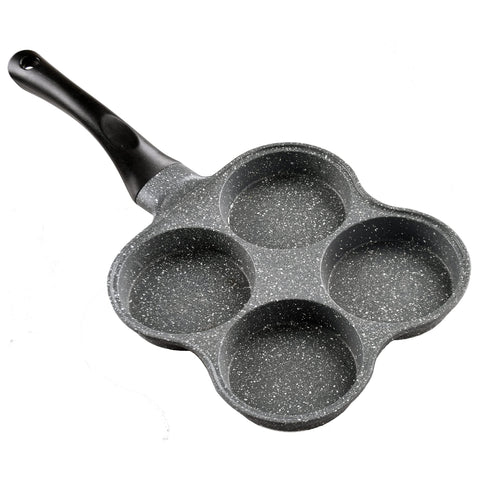 Buecmue Rustless Egg Frying Pan 4-Cup ready for breakfast prep