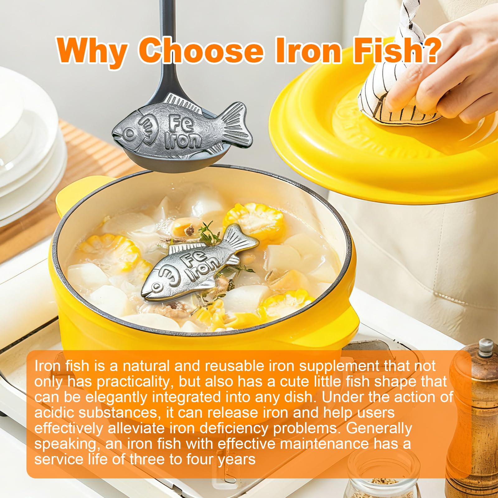 Buhobha Iron Fish in pot of water during cooking