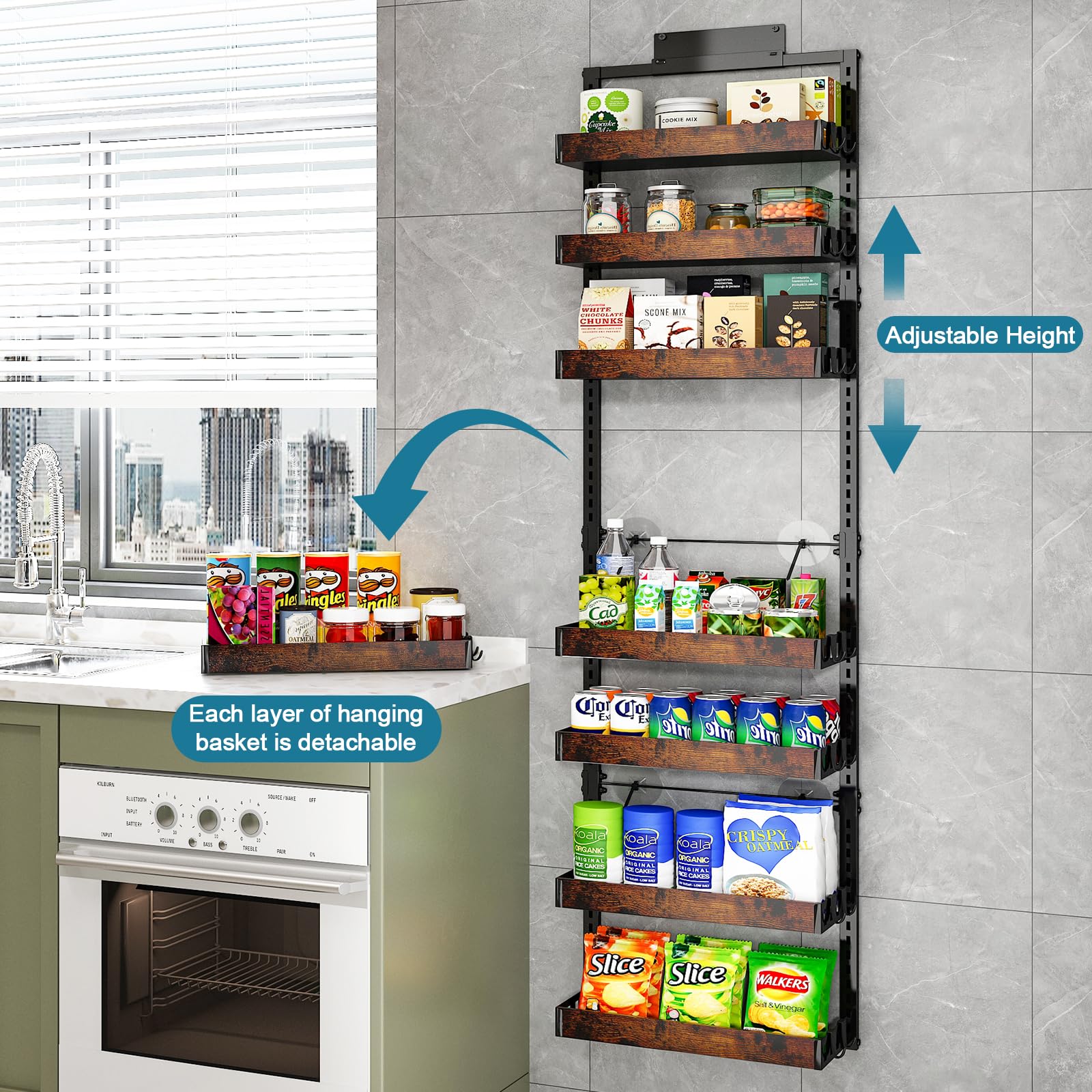 Bukfen adjustable shelf height helps fit various item sizes