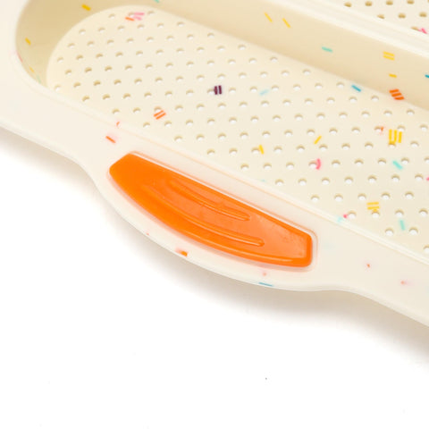 Beige BuleVina pan enhances breakfast and dinner prep with fast cleanup.