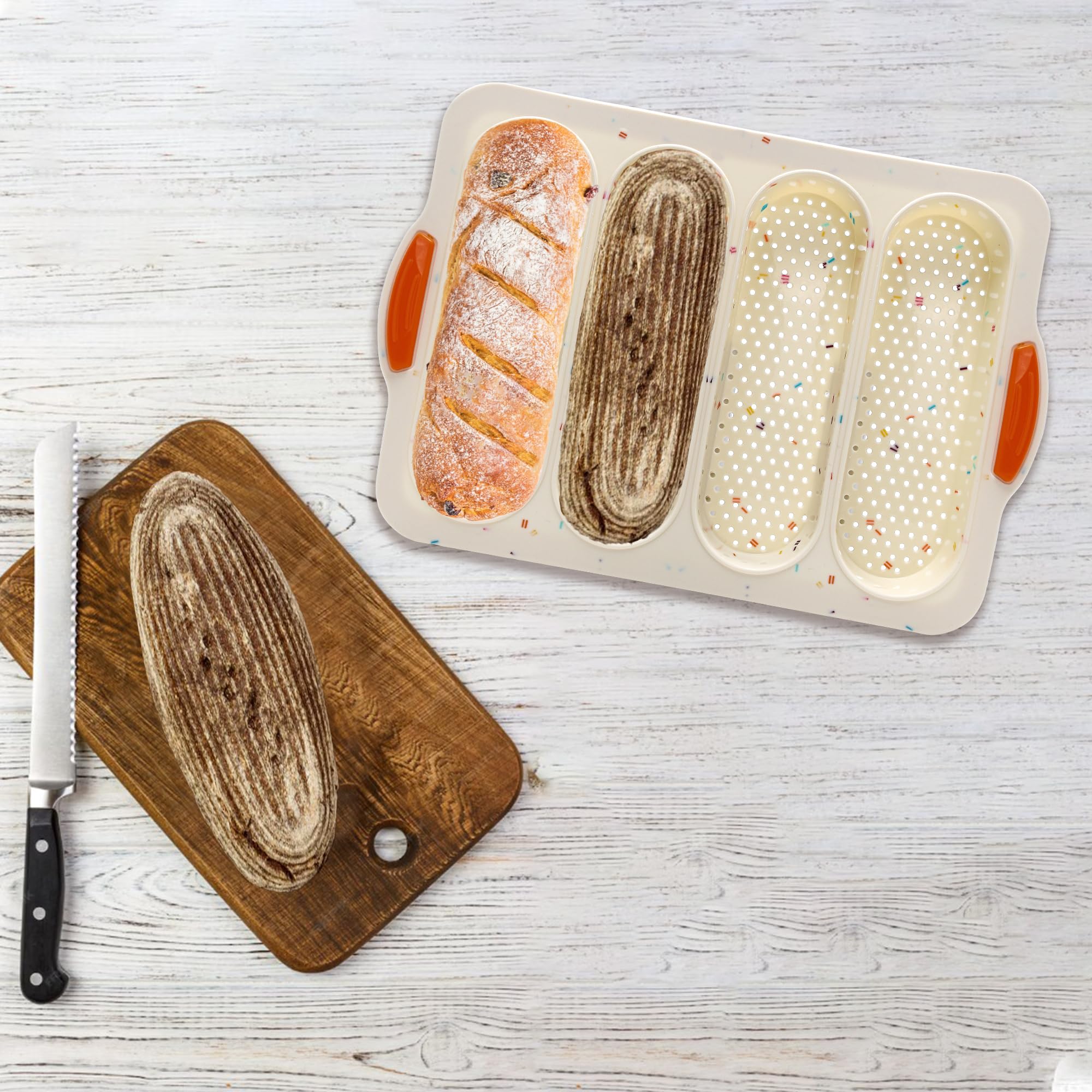 BuleVina bread mold set designed for home bakers to craft sandwich rolls.
