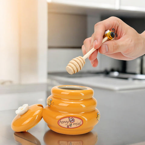 Honey served over biscuits for a warm treat.