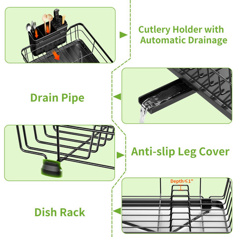 Easy tool-free assembly for BULIJUJU small dish drying rack in kitchens.