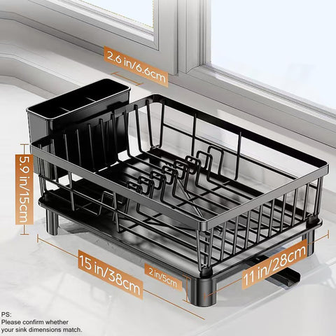BULIJUJU dish rack uses stainless steel for durability and easy cleaning.
