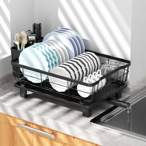 BULIJUJU small dish drying rack on counter shows compact design for small kitchens.