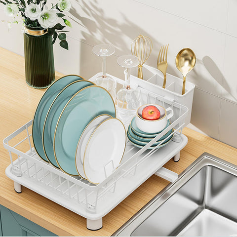 BULIJUJU rack includes a cutlery holder for spoons and forks.