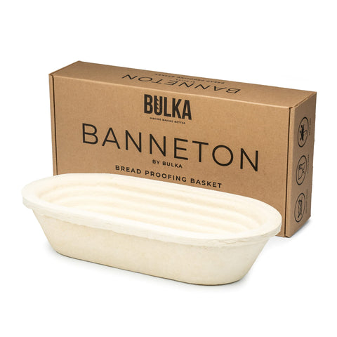 Bulka banneton capacity 750g oval basket for stable sourdough proofing.