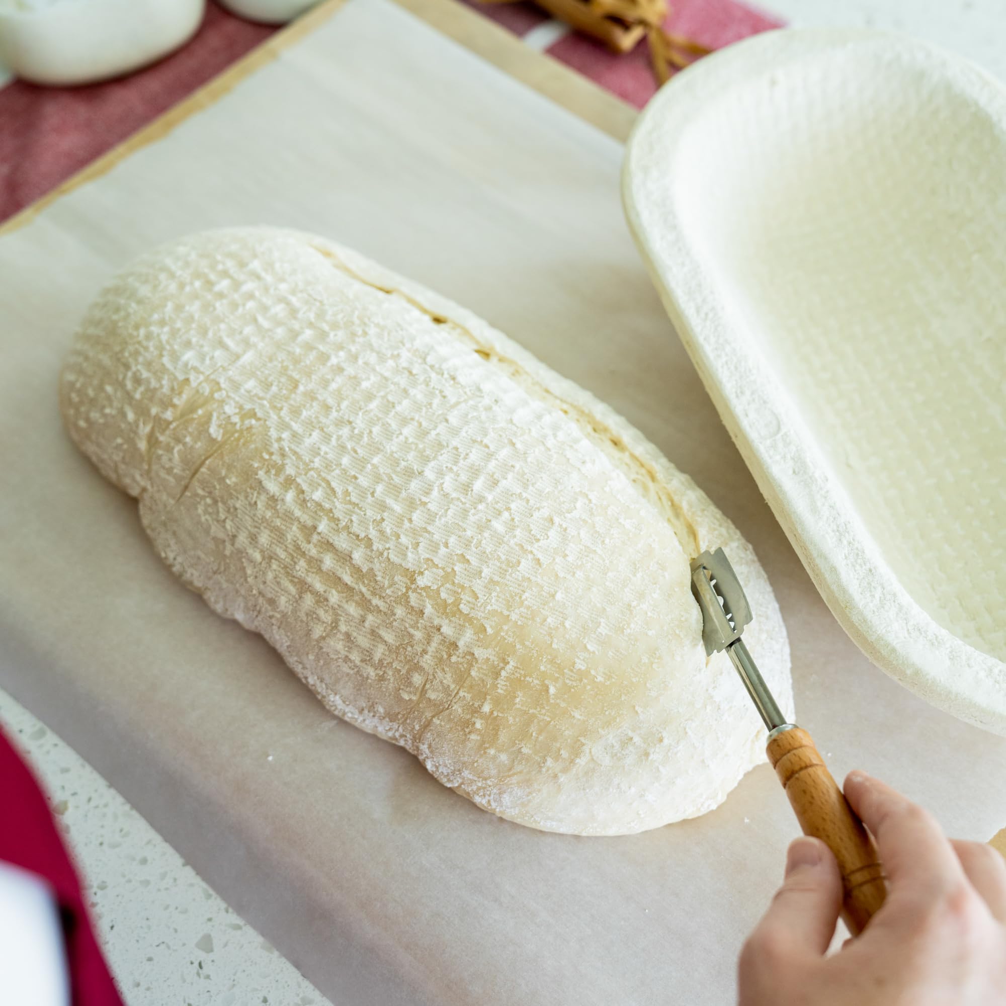 Bulka even-crust banneton helps form bakery-like crust on loaves