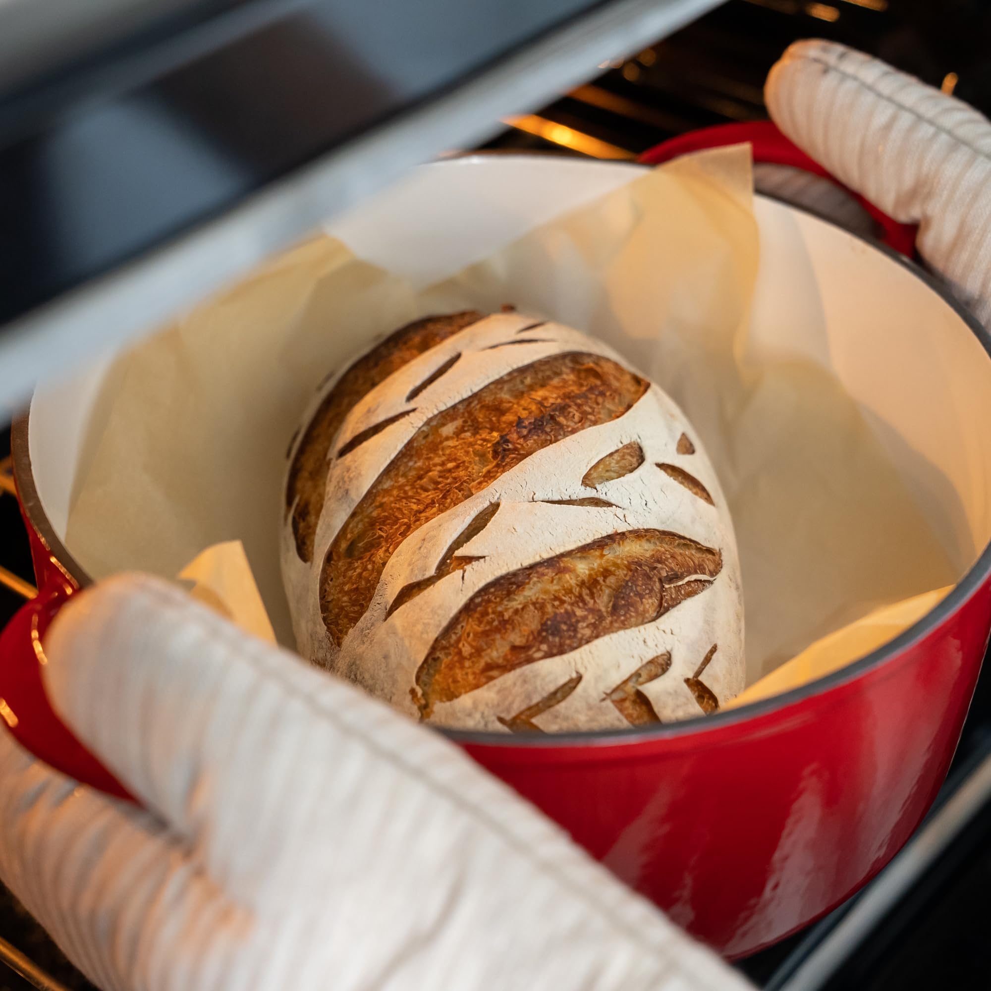 Bulka oval banneton helps dough expand evenly before baking