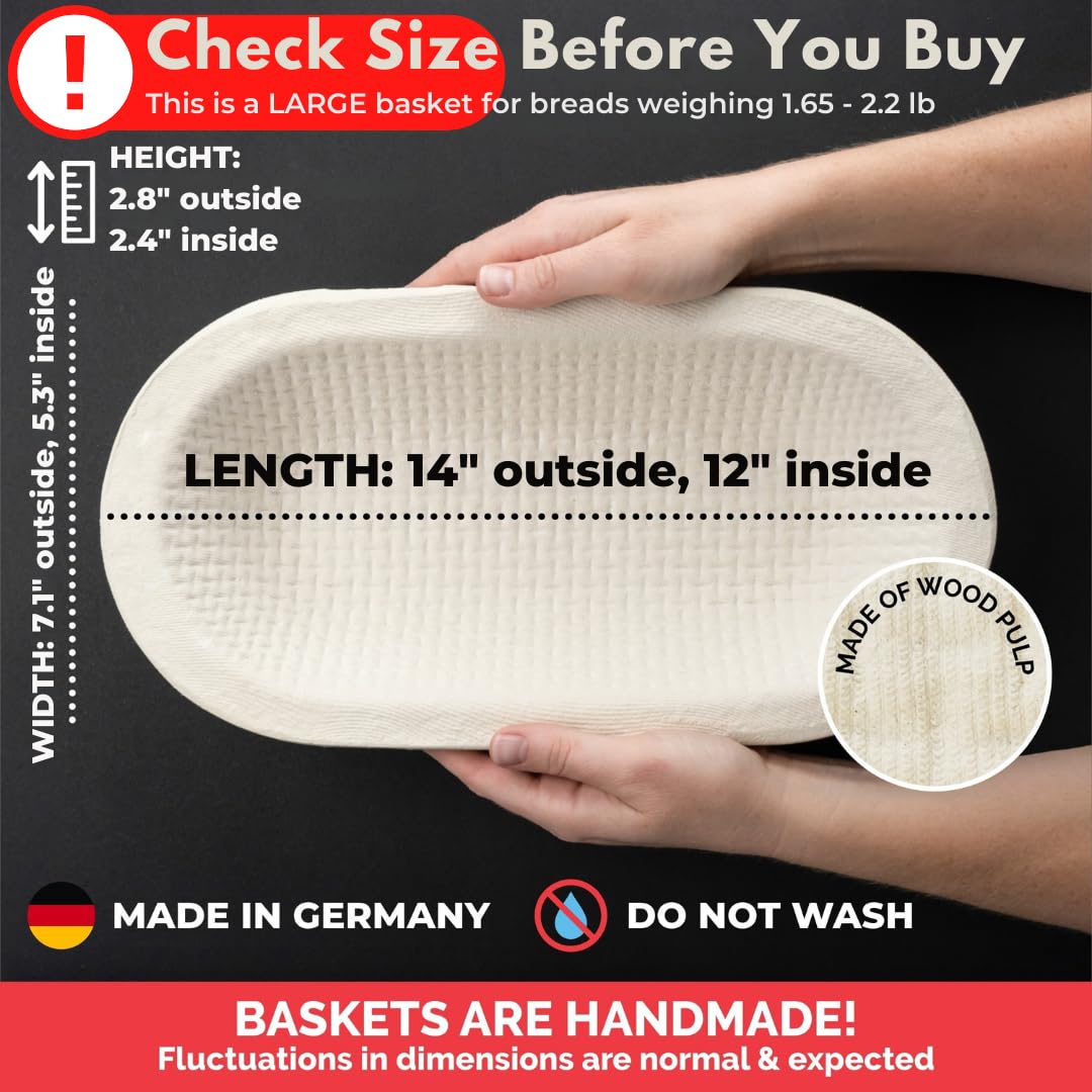 Bulka sourdough proofing basket enabling even moisture absorption for pristine crust