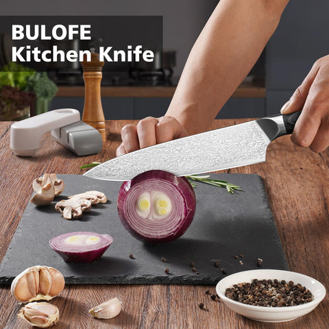 BULOFE high-carbon stainless steel blade resists rust for reliable daily use.