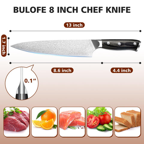 BULOFE laser-engraved blade pattern combines style with visual depth.