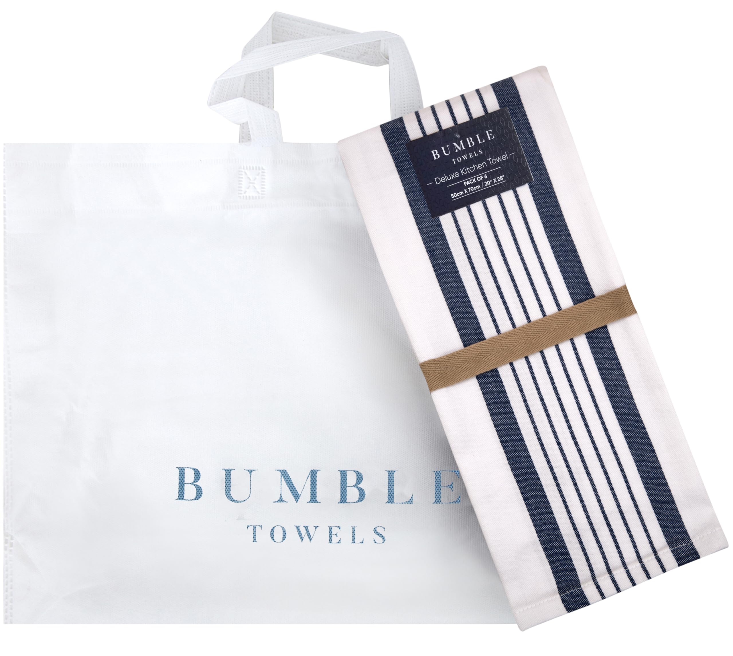 Bumble Towels 6-pack includes flat and terry textures for versatile use.