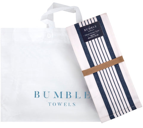 Bumble Towels 6-pack includes flat and terry textures for versatile use.