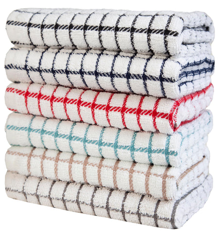 Bumble Towels hanging on a kitchen rack as decorative and practical accent