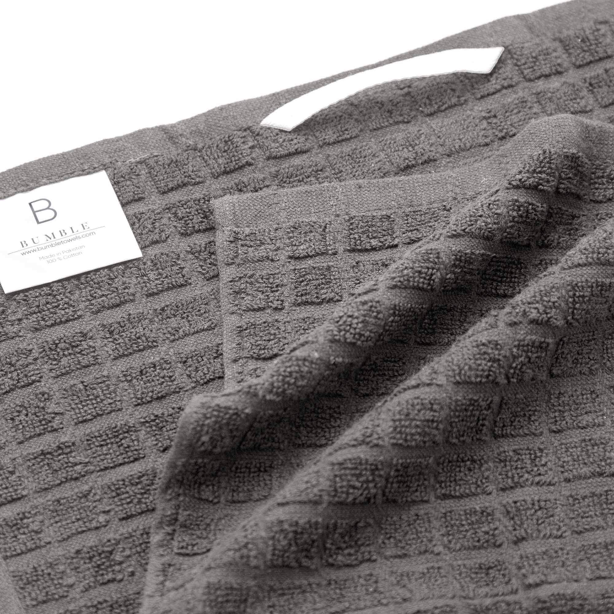 Six Bumble Towels kitchen towels in gray, ready for daily kitchen use.