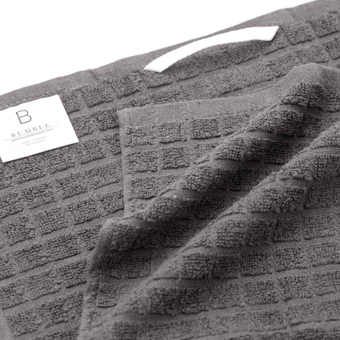 Six Bumble Towels kitchen towels in gray, ready for daily kitchen use.