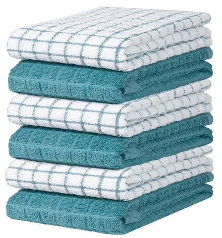 Bumble Towels kitchen towel absorbency closeup demonstrates quick-drying performance.