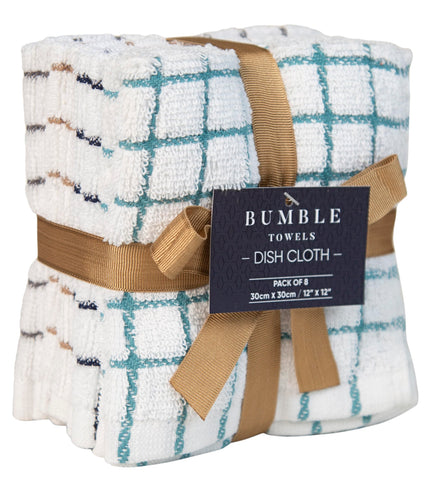 Bumble Towels multicoloured checked design adds cheerful style to kitchen tasks.