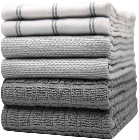 Bumble Towels Premium Kitchen Towels flat texture for quick absorbency on dishes.