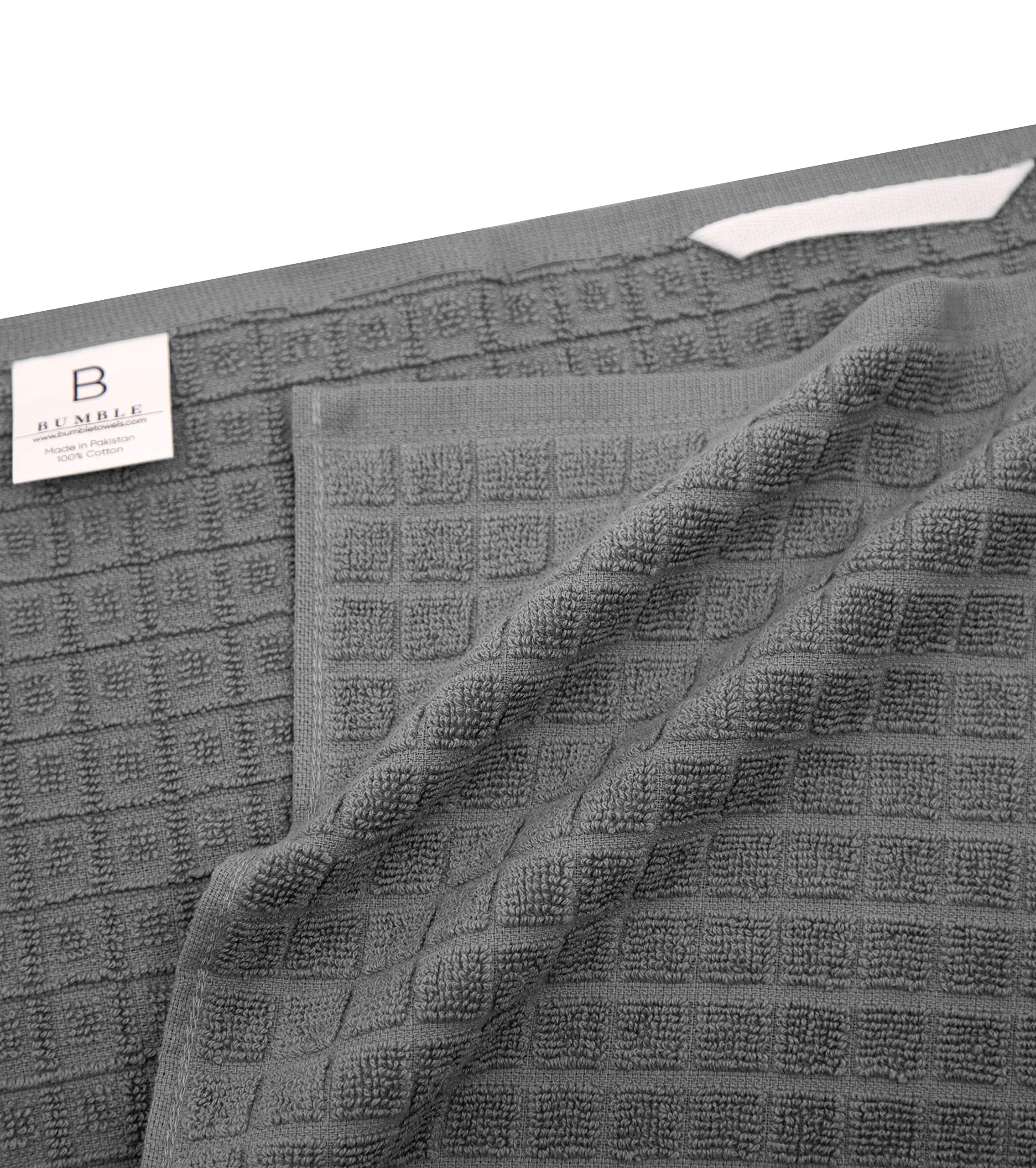 Bumble Towels hanging loop for easy drying and storage.