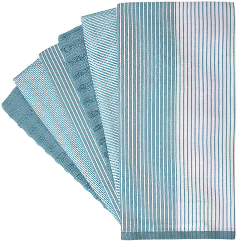 Six-pack of Bumble Towels with three textures provides versatile kitchen options.