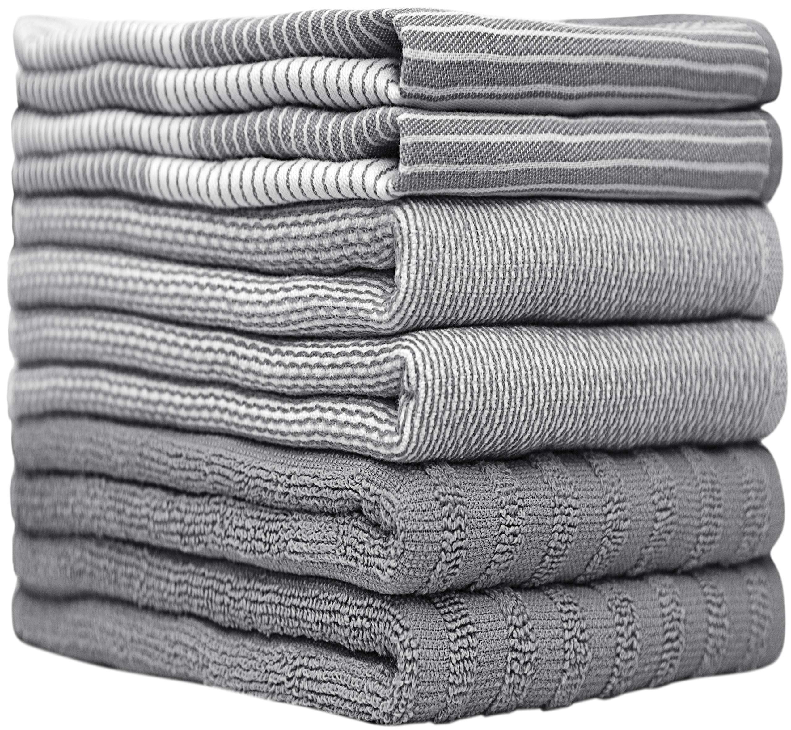 Bumble Towels premium kitchen towels terry texture for heavy absorbency on spills.