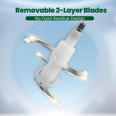 BUMET four-sharp-blade-set provides smooth, even chopping and grinding.