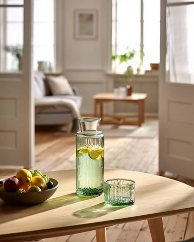 Buminee crystal-clear glass showcases drinks with dust protection.