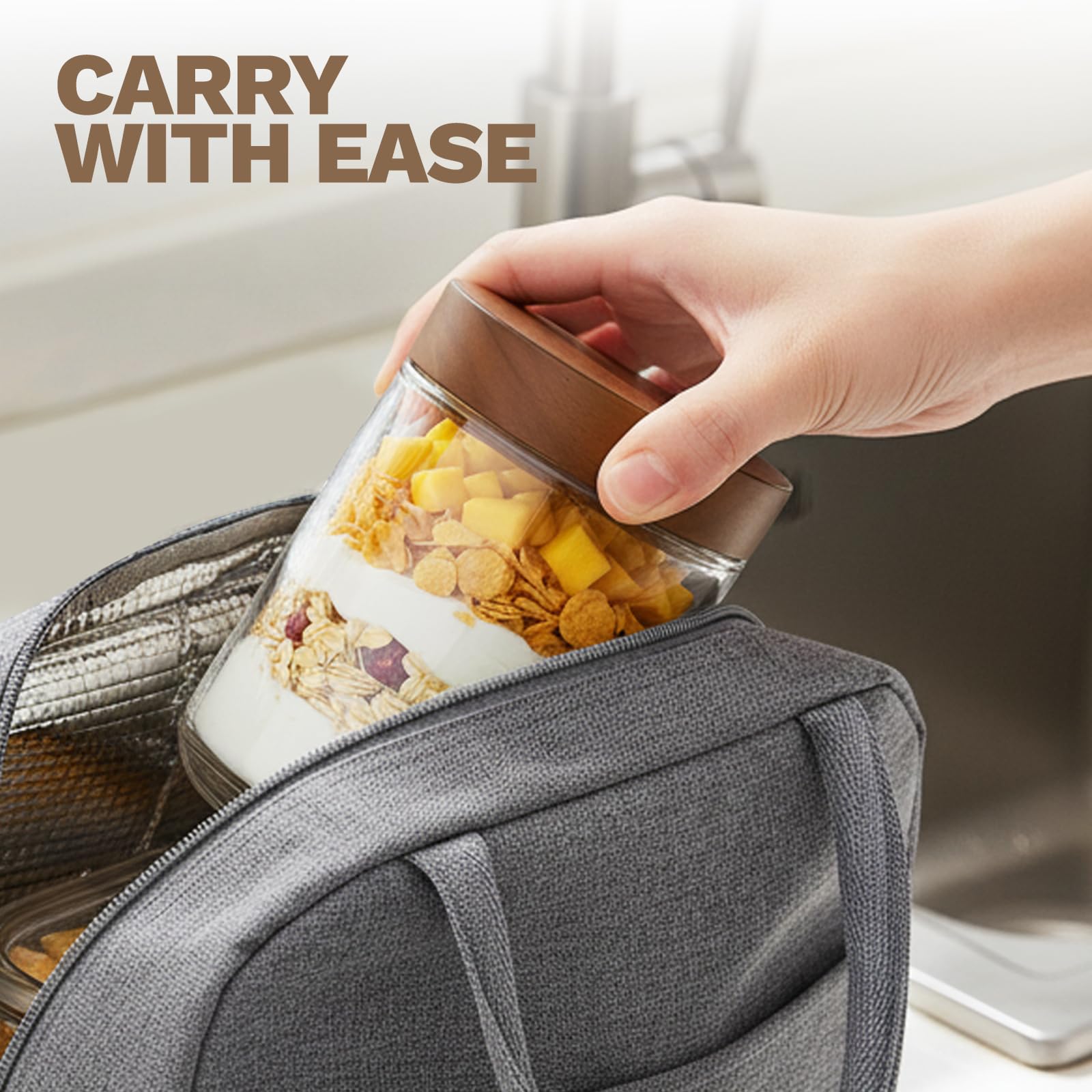 Bumobum 16 oz jar suitable for meal prep and on-the-go meals