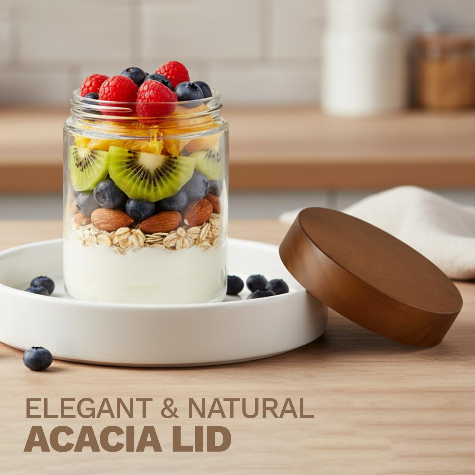 Bumobum glass jars stacked neatly to save kitchen space