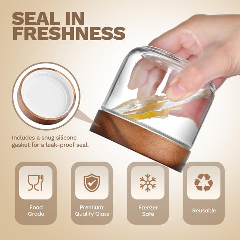 Bumobum wide-mouth jar open for easy filling and cleaning.