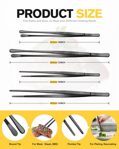 Bundlepro slim-tip tweezers offer precise handling of tiny ingredients.