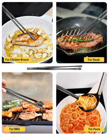 Bundlepro stainless-steel kitchen tweezers deliver steady control for delicate plating.