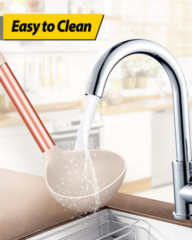 BundlePro anti-scald silicone handle keeps hands cool while cooking.