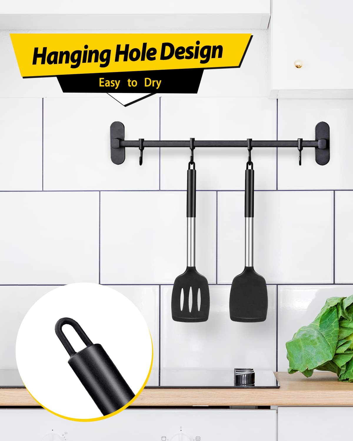 BundlePro BPA-free utensils protect cookware while providing soft silicone contact.