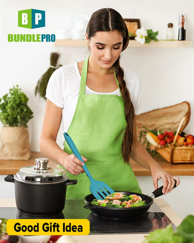 Bundlepro hanging-hole blue spatula dries quickly after washing