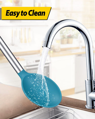 Easy-clean design with round hanging hole for quick drying.