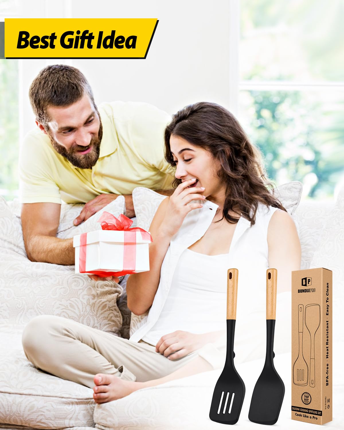 BundlePro easy-clean spatula set reduces residue and simplifies kitchen cleanup.