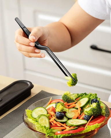 Bundlepro long tweezers for BBQ flipping and delicate turning.