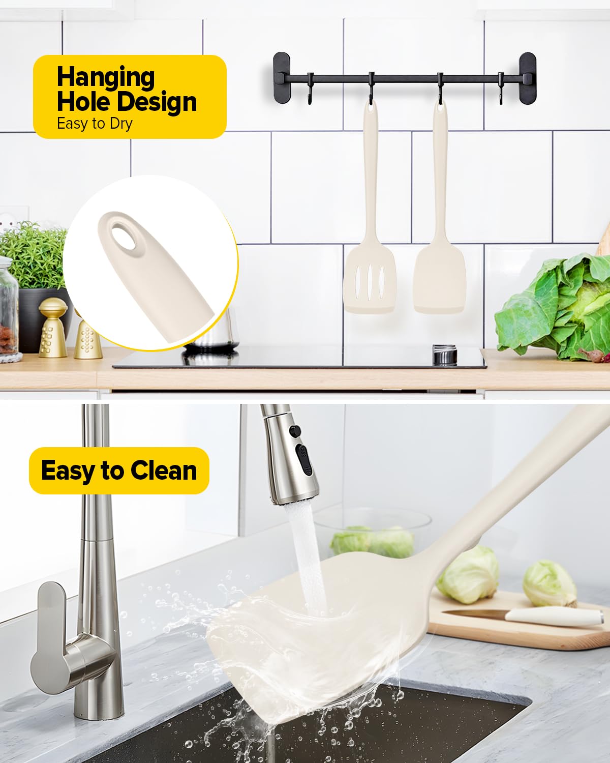 BundlePro spatula with hanging holes for quick drying and storage