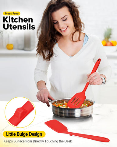 BUNDLEPRO red spatula head demonstrates high-heat resilience up to 446℉.