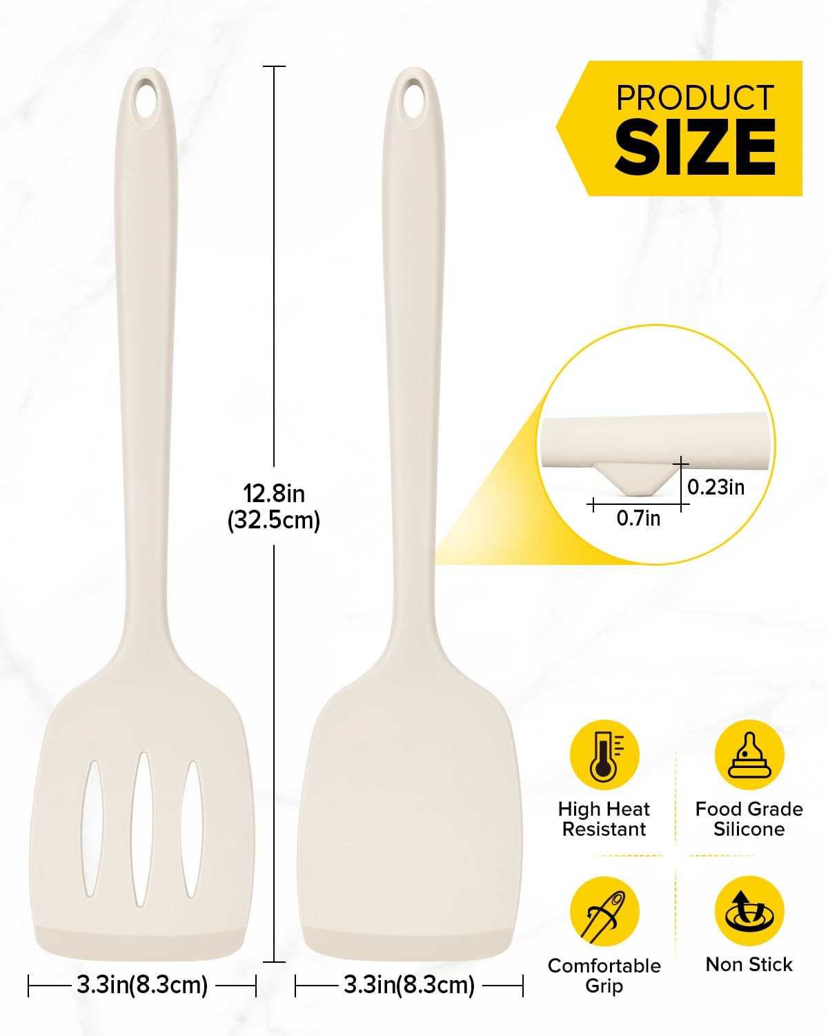BundlePro heat resistant spatula up to 446F for safe high heat cooking