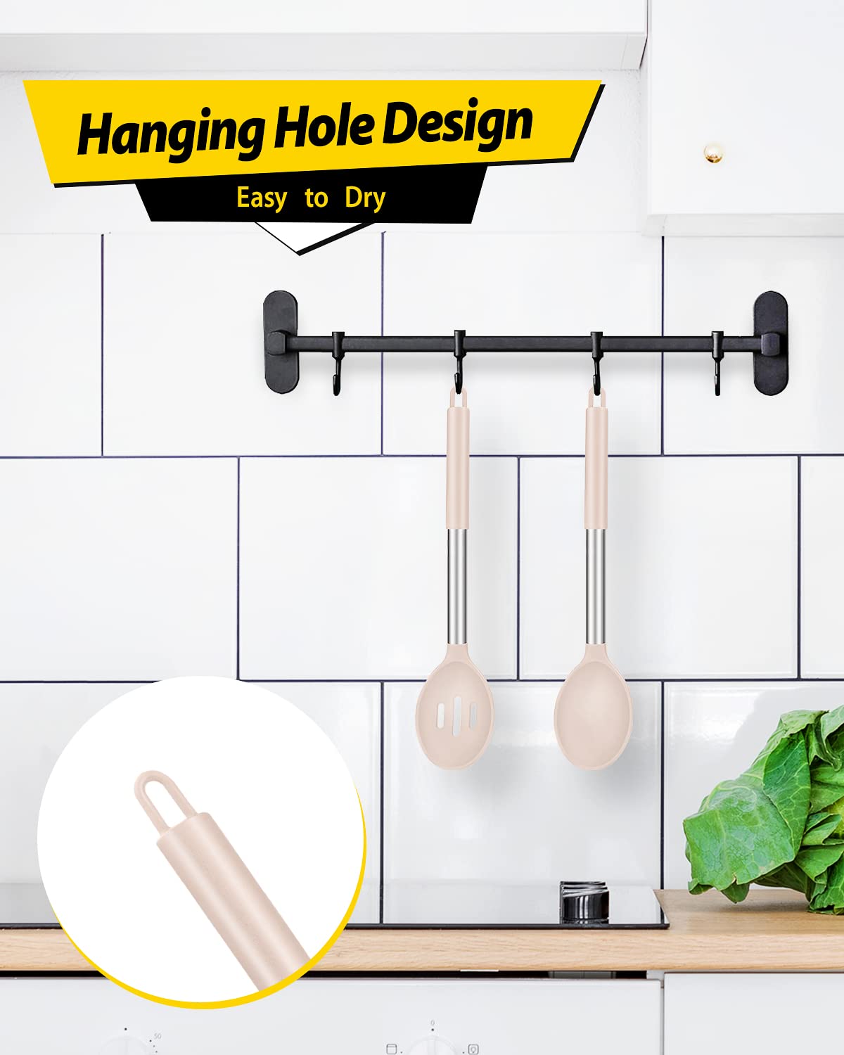 BUNDLEPRO heat-resistant silicone spoons withstand high temperatures safely.