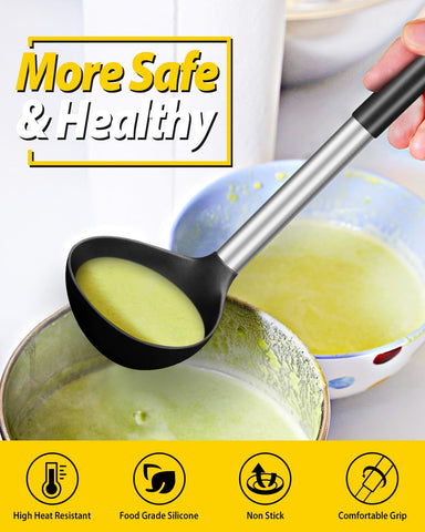 Bundlepro easy-clean ladle with hanging hole simplifies drying and storage