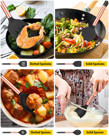 BundlePRO large solid spatula with rose-gold finish for flipping and serving.