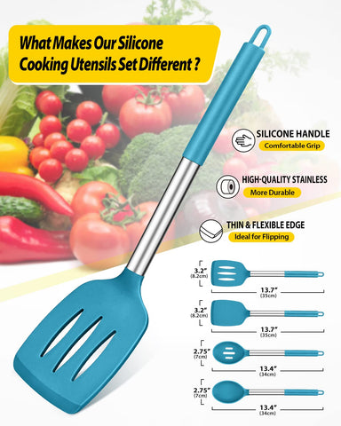 BundlePRO large solid spatulas, heat-resistant and ideal for flipping delicate foods.
